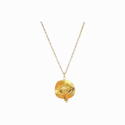 Eye gold necklace