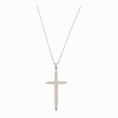 Cross silver necklace