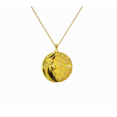 Moon gold necklace